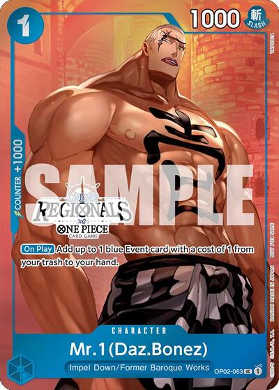 Mr.1 (Daz.Bonez) (Online Regional 2024 Vol. 3) #OP02-063 One Piece Promotion Cards