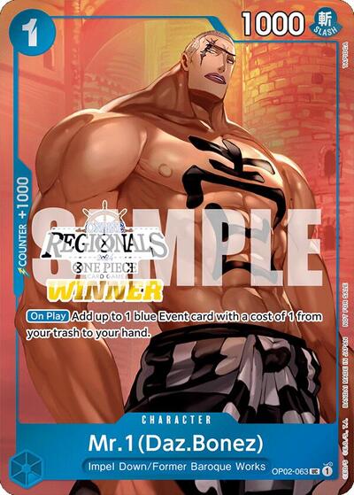 Mr.1 (Daz.Bonez) (Online Regional 2024 Vol. 3) [Winner] #OP02-063 One Piece Promotion Cards