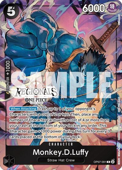 Monkey.D.Luffy (Offline Regional 2024 Vol. 3) #OP07-091 One Piece Promotion Cards