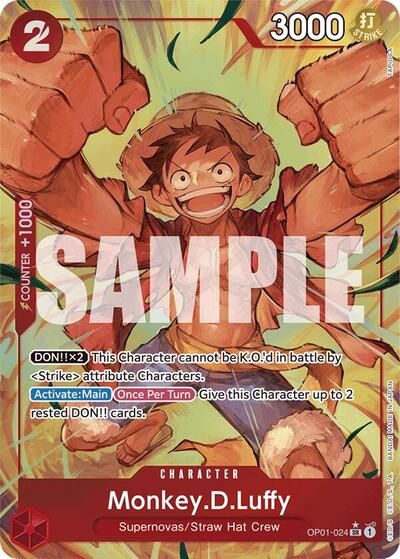 Monkey.D.Luffy (OP01-024) (Alternate Art) #OP01-024 Premium Booster -The Best-