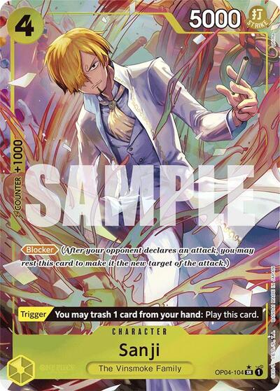 Sanji (OP04-104) (Alternate Art) #OP04-104 Premium Booster -The Best-