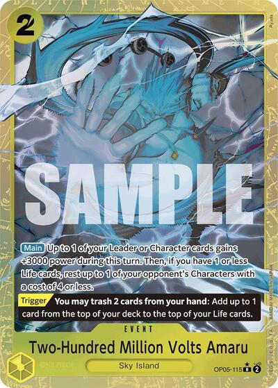 Two-Hundred Million Volts Amaru (Alternate Art) #OP05-115 Premium Booster -The Best-