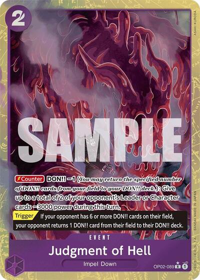 Judgment of Hell (Alternate Art) #OP02-089 Premium Booster -The Best-