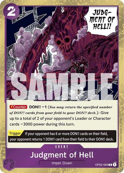 Judgment of Hell (Jolly Roger Foil) #OP02-089 Premium Booster -The Best-