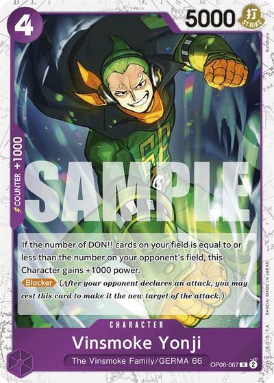 Vinsmoke Yonji (OP06-067) (Jolly Roger Foil) #OP06-067 Premium Booster -The Best-