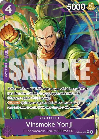 Vinsmoke Yonji (OP06-067) (Alternate Art) #OP06-067 Premium Booster -The Best-