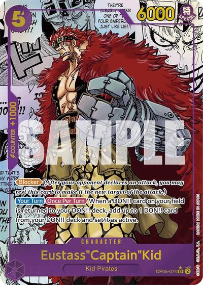 Eustass"Captain"Kid (OP05-074) (Manga) #OP05-074 Premium Booster -The Best-