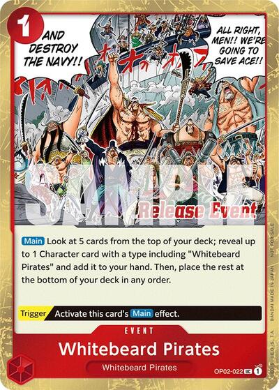 Whitebeard Pirates (ST15 - ST20 Release Event Winner Pack) #OP02-022 One Piece Promotion Cards