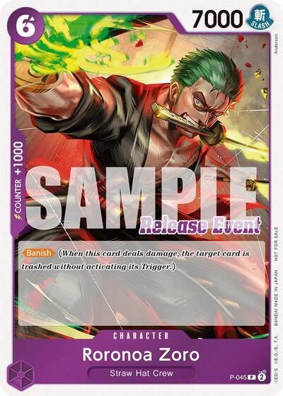 Roronoa Zoro (ST15 - ST20 Release Event Winner Pack) #P-045 One Piece Promotion Cards