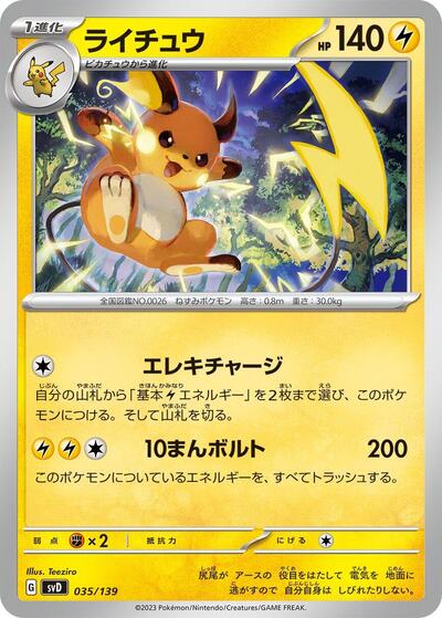 Raichu #35 ex Start Decks (Japanese)