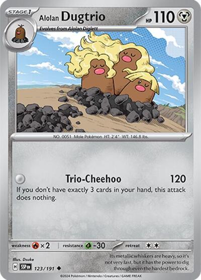 Alolan Dugtrio #123 Surging Sparks
