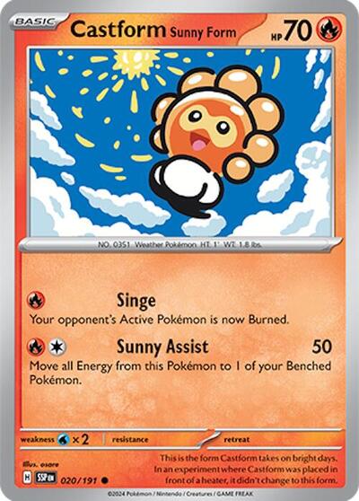 Castform Sunny Form #20 Surging Sparks