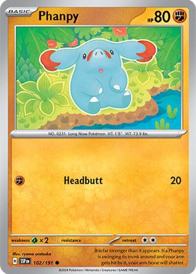 Phanpy #102 Surging Sparks