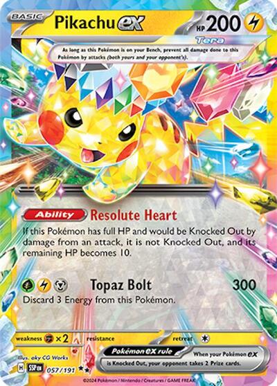Pikachu ex #57 Surging Sparks