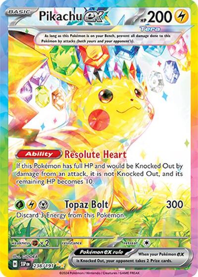 Pikachu ex #238 Surging Sparks