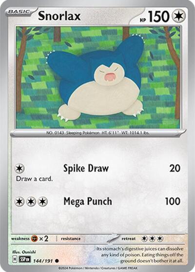 Snorlax #144 Surging Sparks