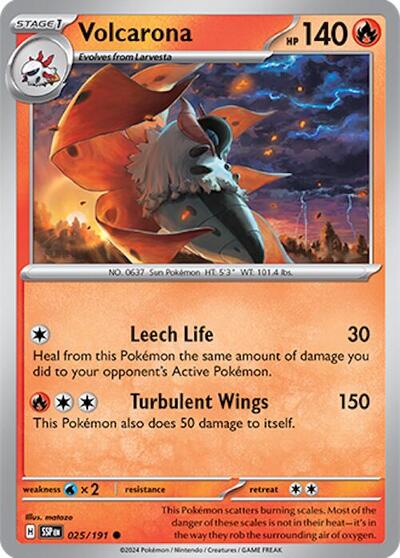 Volcarona #25 Surging Sparks