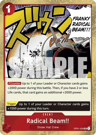 Radical Beam!! (Jolly Roger Foil) #OP01-029 Premium Booster -The Best-