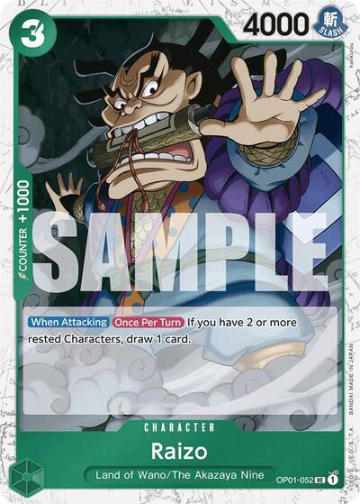 Raizo (Jolly Roger Foil) #OP01-052 Premium Booster -The Best-
