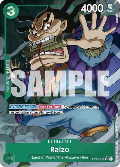 Raizo (Full Art) #OP01-052 Premium Booster -The Best-