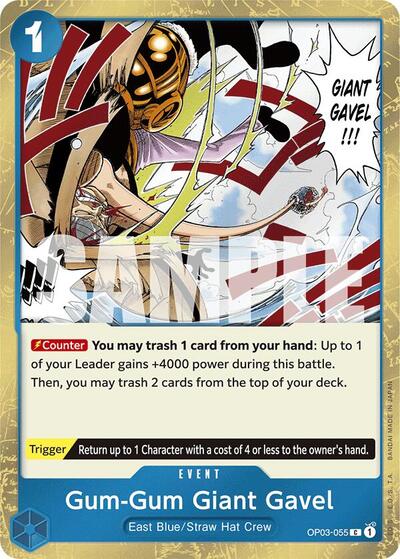 Gum-Gum Giant Gavel (Jolly Roger Foil) #OP03-055 Premium Booster -The Best-
