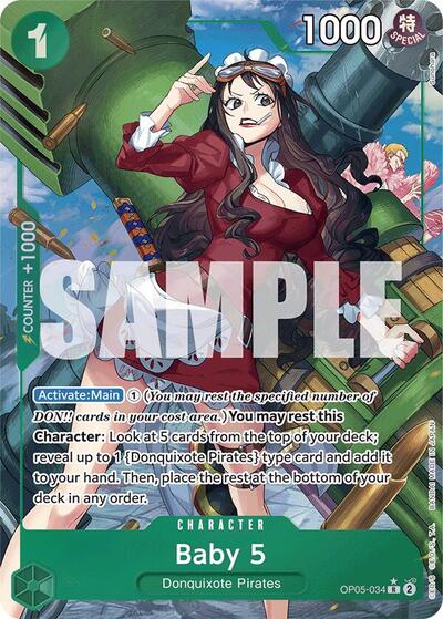 Baby 5 (OP05-034) (Alternate Art) #OP05-034 Premium Booster -The Best-