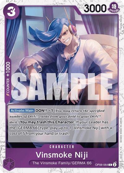 Vinsmoke Niji (OP06-064) (Jolly Roger Foil) #OP06-064 Premium Booster -The Best-