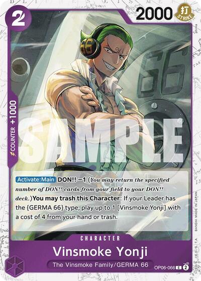 Vinsmoke Yonji (OP06-066) (Jolly Roger Foil) #OP06-066 Premium Booster -The Best-
