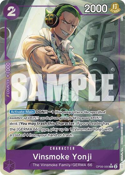 Vinsmoke Yonji (OP06-066) (Full Art) #OP06-066 Premium Booster -The Best-