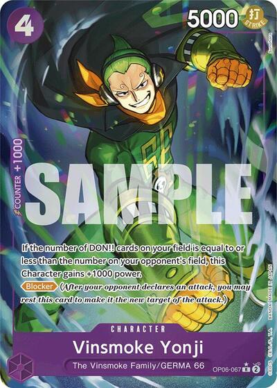 Vinsmoke Yonji (OP06-067) (Full Art) #OP06-067 Premium Booster -The Best-
