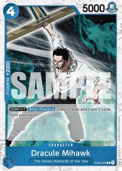 Dracule Mihawk (ST03-005) (Jolly Roger Foil) #ST03-005 Premium Booster -The Best-