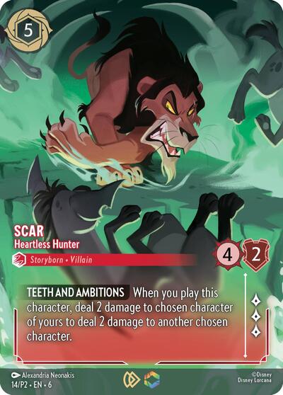 Scar - Heartless Hunter (Store Championship) #14 Disney Lorcana Promo Cards