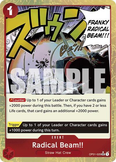 Radical Beam!! (Textured Foil) #OP01-029 Premium Booster -The Best-