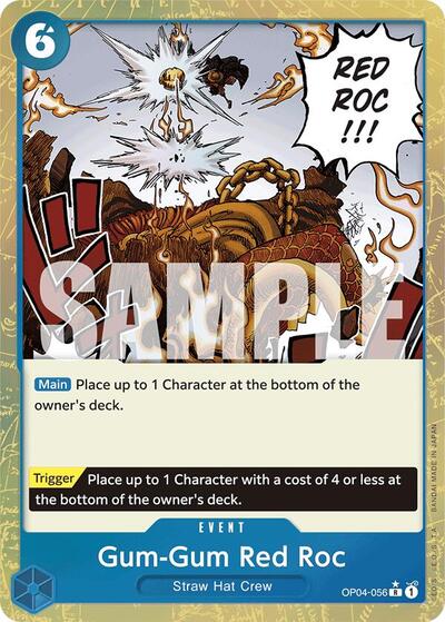 Gum-Gum Red Roc (Textured Foil) #OP04-056 Premium Booster -The Best-