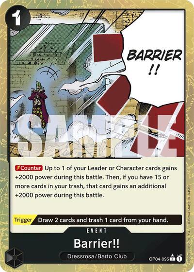 Barrier!! (Textured Foil) #OP04-095 Premium Booster -The Best-