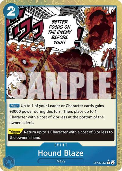 Hound Blaze (Textured Foil) #OP05-057 Premium Booster -The Best-