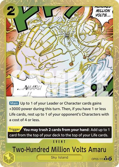 Two-Hundred Million Volts Amaru (Textured Foil) #OP05-115 Premium Booster -The Best-