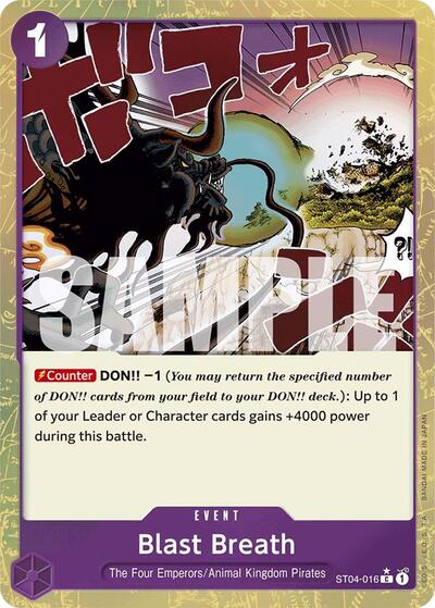 Blast Breath (Textured Foil) #ST04-016 Premium Booster -The Best-
