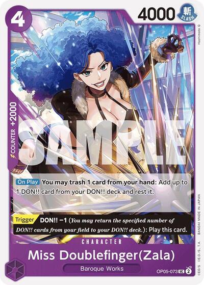 Miss Doublefinger(Zala) (Reprint) #OP05-073 Premium Booster -The Best-