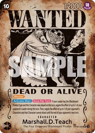 Marshall.D.Teach (Wanted Poster) #OP09-093 Emperors in the New World