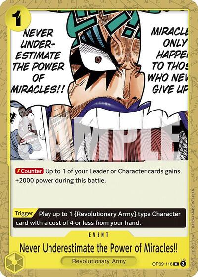 Never Underestimate the Power of Miracles!! #OP09-116 Emperors in the New World