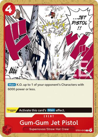 Gum-Gum Jet Pistol #ST01-015 Revision Pack Cards
