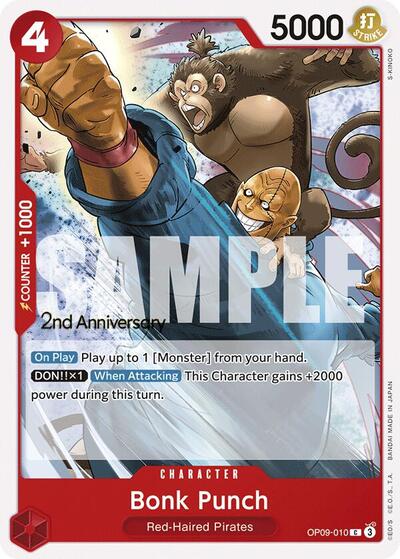 Bonk Punch #OP09-010 Emperors in the New World: 2nd Anniversary Tournament Cards