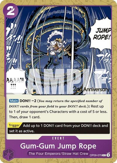 Gum-Gum Jump Rope #OP09-079 Emperors in the New World: 2nd Anniversary Tournament Cards