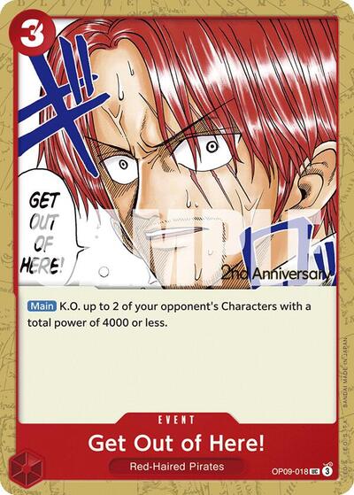 Get Out of Here! #OP09-018 Emperors in the New World: 2nd Anniversary Tournament Cards