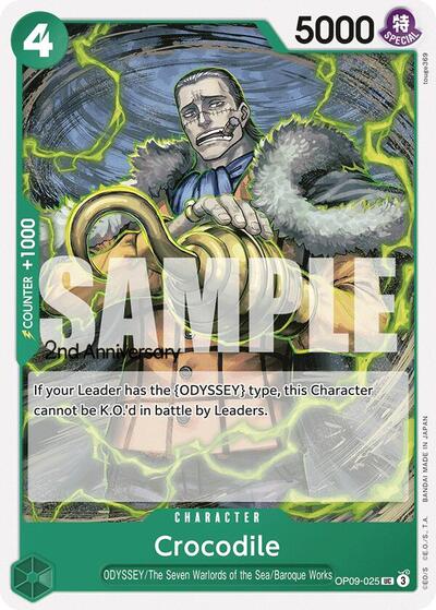 Crocodile #OP09-025 Emperors in the New World: 2nd Anniversary Tournament Cards