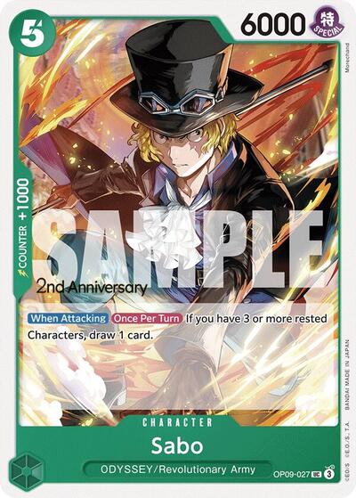 Sabo #OP09-027 Emperors in the New World: 2nd Anniversary Tournament Cards