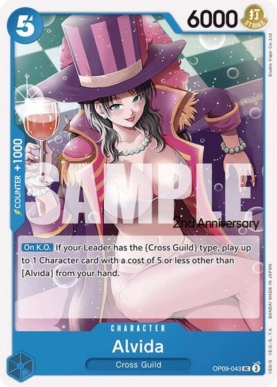 Alvida #OP09-043 Emperors in the New World: 2nd Anniversary Tournament Cards