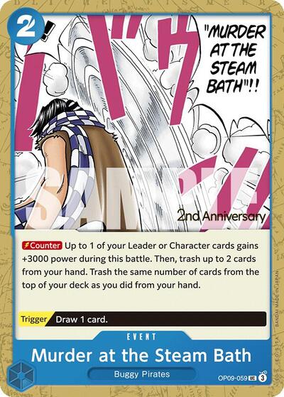 Murder at the Steam Bath #OP09-059 Emperors in the New World: 2nd Anniversary Tournament Cards