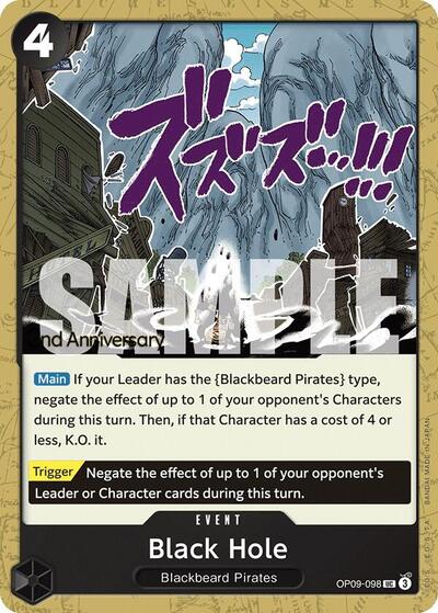 Black Hole #OP09-098 Emperors in the New World: 2nd Anniversary Tournament Cards